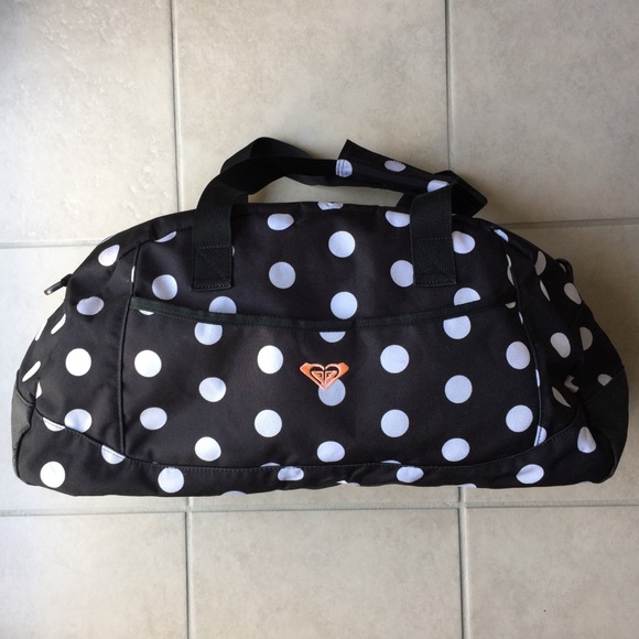 Handbags - Roxy Black & White Polka Dot Duffle Bag